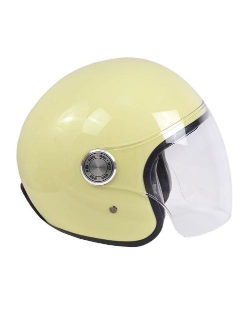 Casco Jet By City The City Beige Shiny