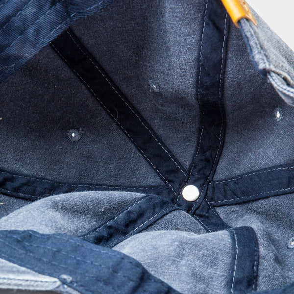 Gorra Cafe Leather Algodón Navy