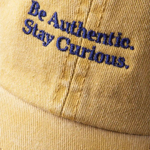 Gorra Cafe Leather Algodón Mustard