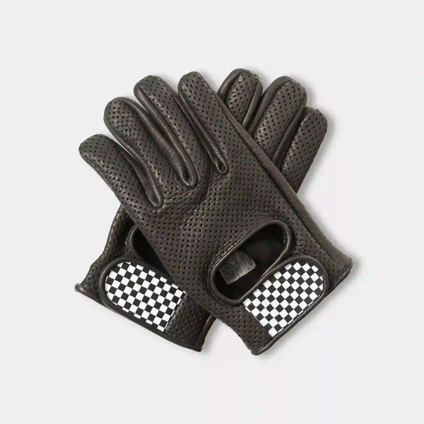 Guantes Cafe Leather Dirt Wheels & Waves Black