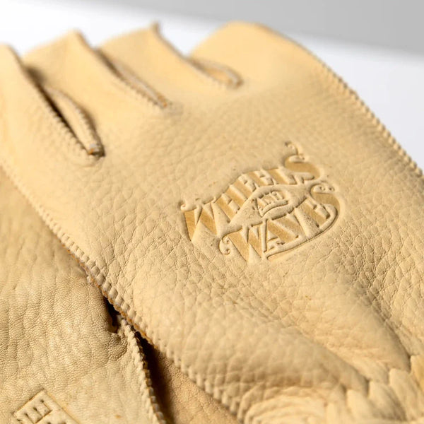Guantes Cafe Leather Piel de Ciervo Rascal Wheels & Waves Cream
