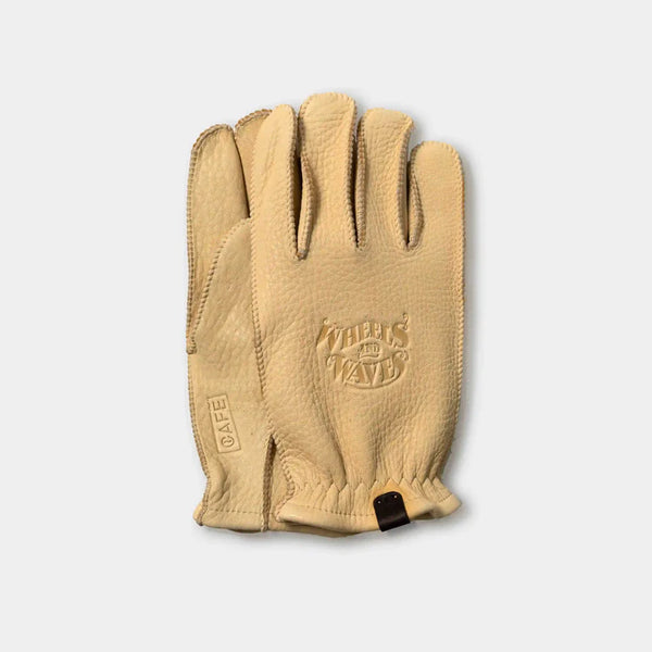 Guantes Cafe Leather Piel de Ciervo Rascal Wheels & Waves Cream