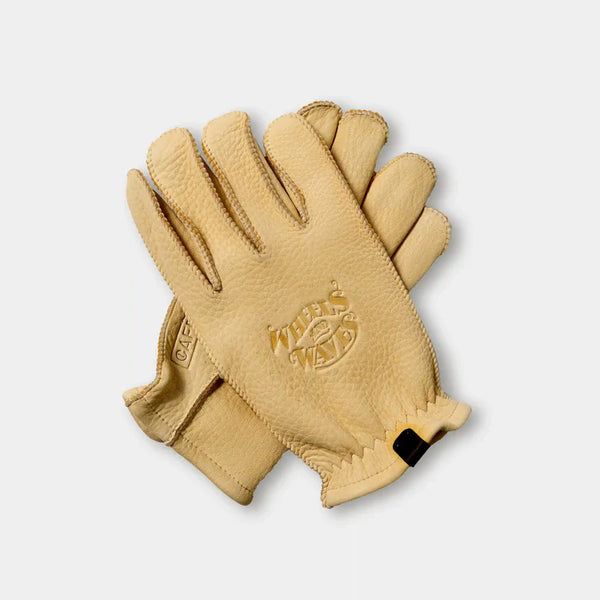 Guantes Cafe Leather Piel de Ciervo Rascal Wheels & Waves Cream