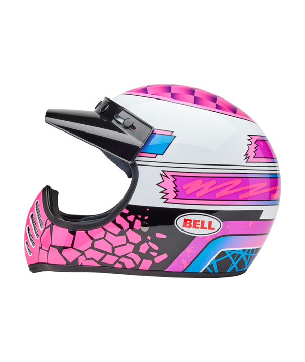 Casco Integral Mx Bell Moto-3 Deathspray Gloss Pink Purple