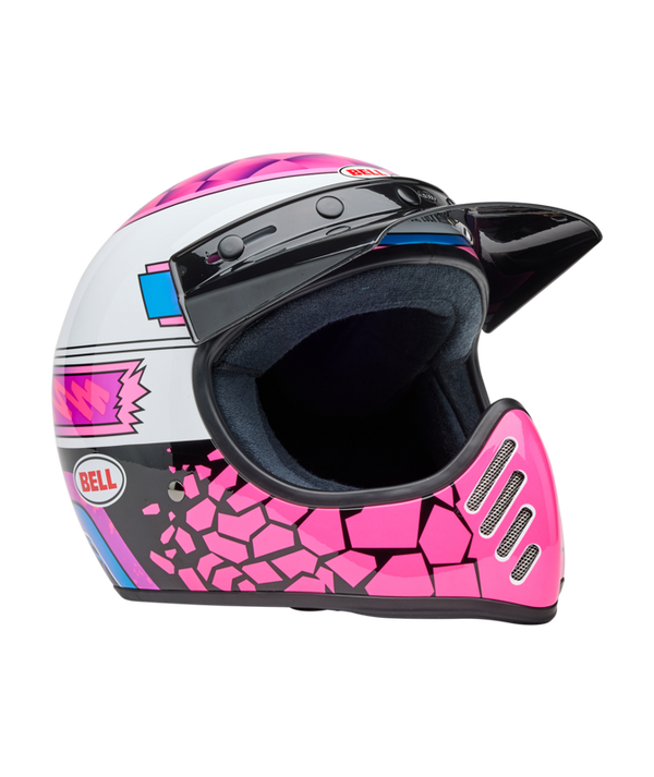 Casco Integral Mx Bell Moto-3 Deathspray Gloss Pink Purple