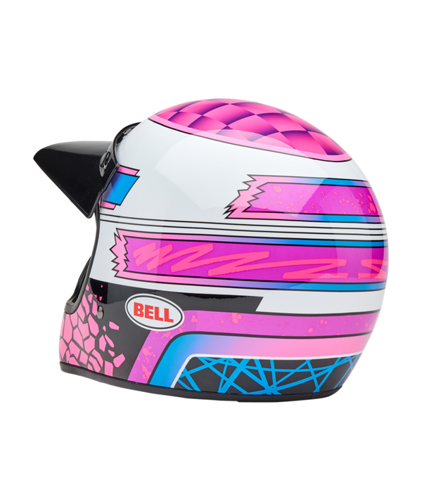 Casco Integral Mx Bell Moto-3 Deathspray Gloss Pink Purple