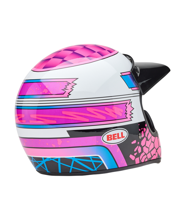 Casco Integral Mx Bell Moto-3 Deathspray Gloss Pink Purple