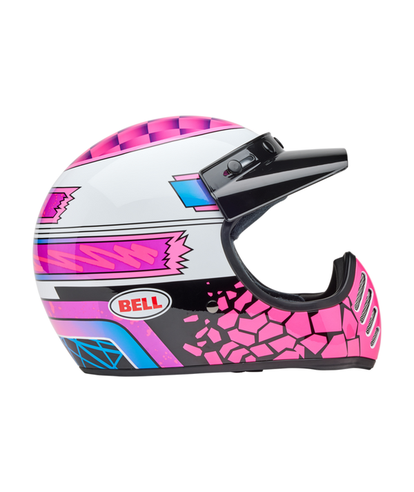 Casco Integral Mx Bell Moto-3 Deathspray Gloss Pink Purple