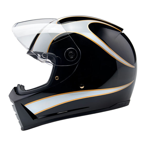 Casco Integral Biltwell Lane Splitter White Flames