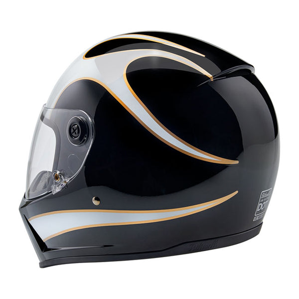 Casco Integral Biltwell Lane Splitter White Flames