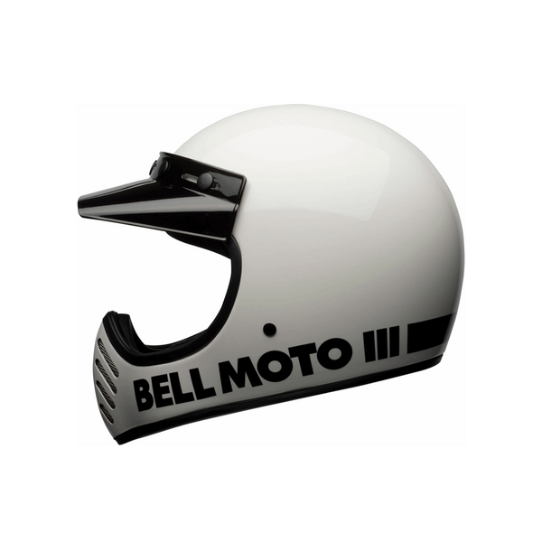 Casco Integral Mx Bell Moto-3 Classic Blanco