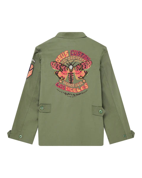 Chaqueta Deus Ex Machina Power Overshirt Pine Green