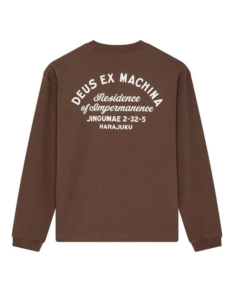 Camiseta Manga Larga Deus Ex Machina Harajuku Sign Bison Brown