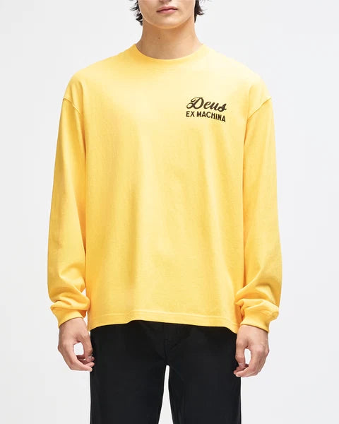 Camiseta Manga Larga Deus Ex Machina Seoul Sign Citrus Orange
