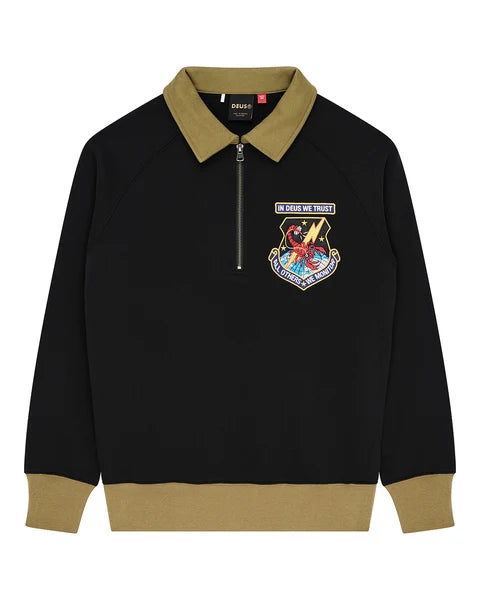 Sudadera Deus Ex Machina All Others Half Zip Sweat Black