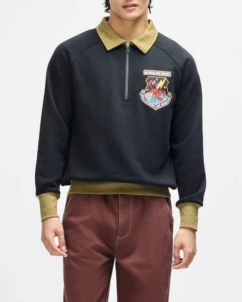 Sudadera Deus Ex Machina All Others Half Zip Sweat Black