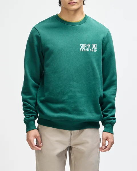 Sudadera Deus Ex Machina Chessboxing Crew Racing Green