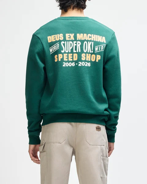 Sudadera Deus Ex Machina Chessboxing Crew Racing Green
