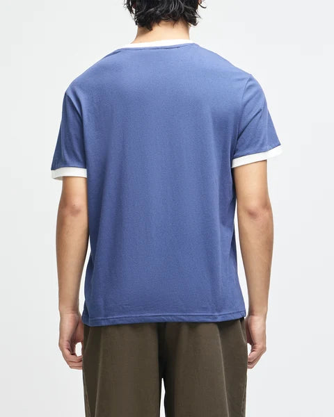 Camiseta Deus Ex Machina Marsden Ringer Mechanic Blue