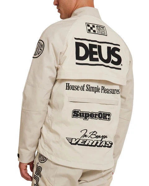 Chaqueta Deus ex Machina Off Road Cordura Blanca Roto