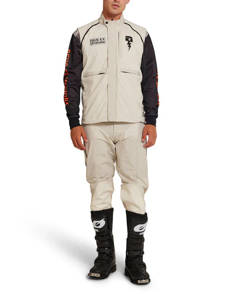 Chaqueta Deus ex Machina Off Road Cordura Blanca Roto