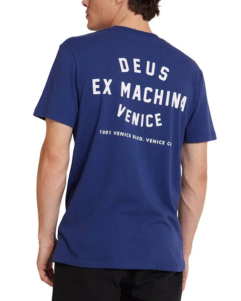 Camiseta Deus Ex Machina Venice Skull Mechanic Blue