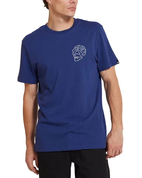 Camiseta Deus Ex Machina Venice Skull Mechanic Blue