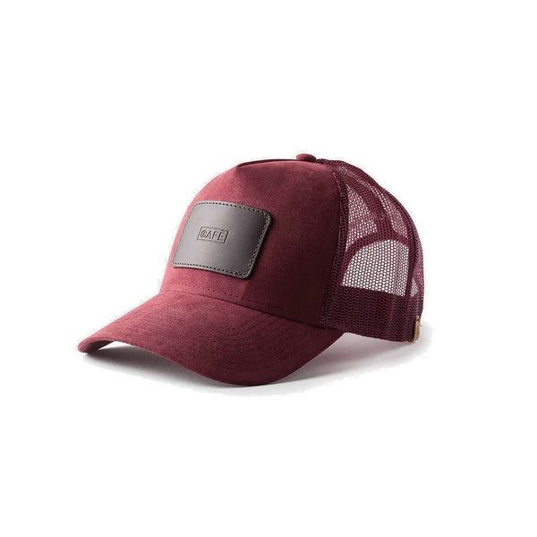 Gorra Cafe Leather Suede Burgundy Black Coffee