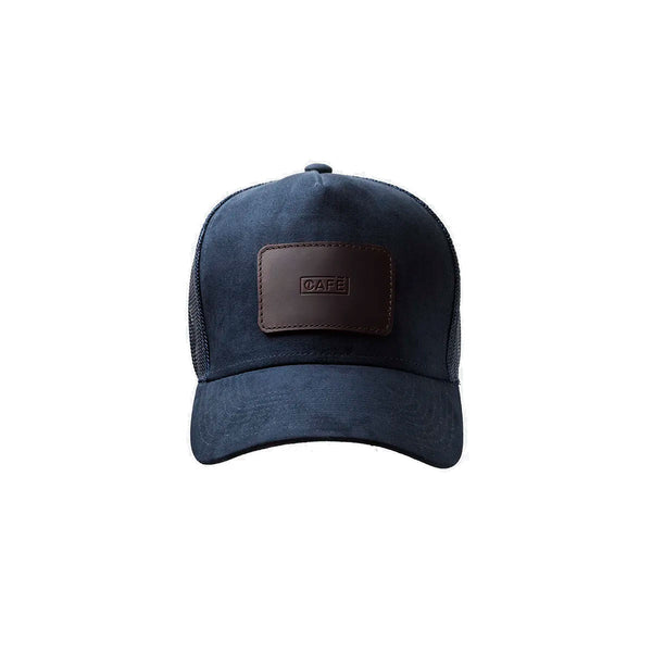 Gorra Cafe Leather Suede Black Coffee
