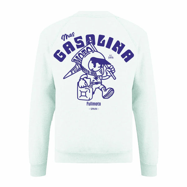 Sudadera Full Moto Mas Gasolina White