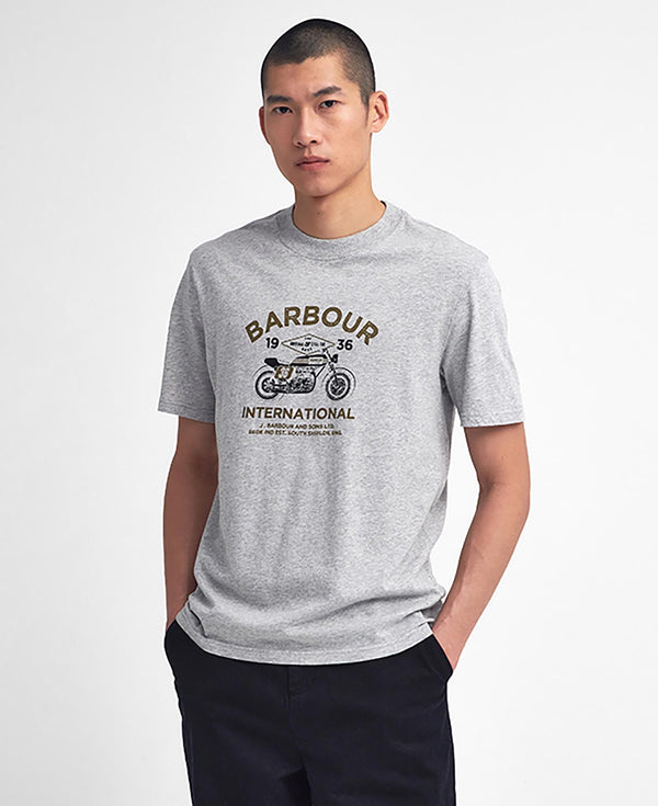 Camiseta Barbour Int. Cafe Graphic Gris