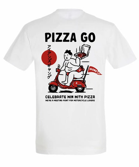 Camiseta Irons Cafe Racer Pizza Go White