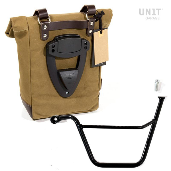 BOLSA LATERAL DE LONA BEIGE + TRIUMPH BONNEVILLE T100 (2001-2016)