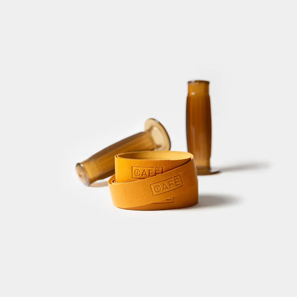 Puños piel Cafe Leather Spicy Mustard