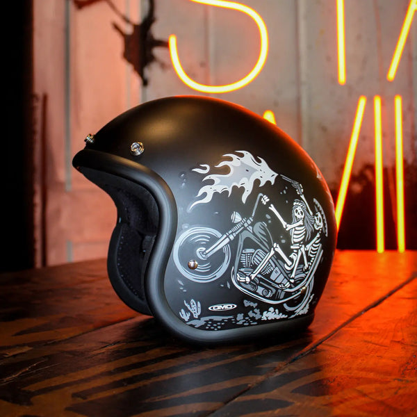 Casco Jet Dmd Retro Ghost Rider