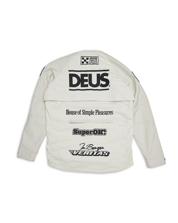 Chaqueta Deus ex Machina Off Road Cordura Blanca Roto